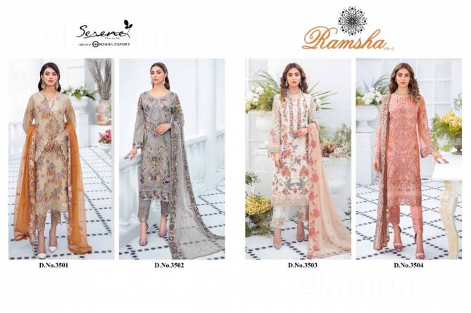 Serene Ramsha 2 Fancy Georgette Festive Wear Heavy Pakistani Salwar Kameez Collection